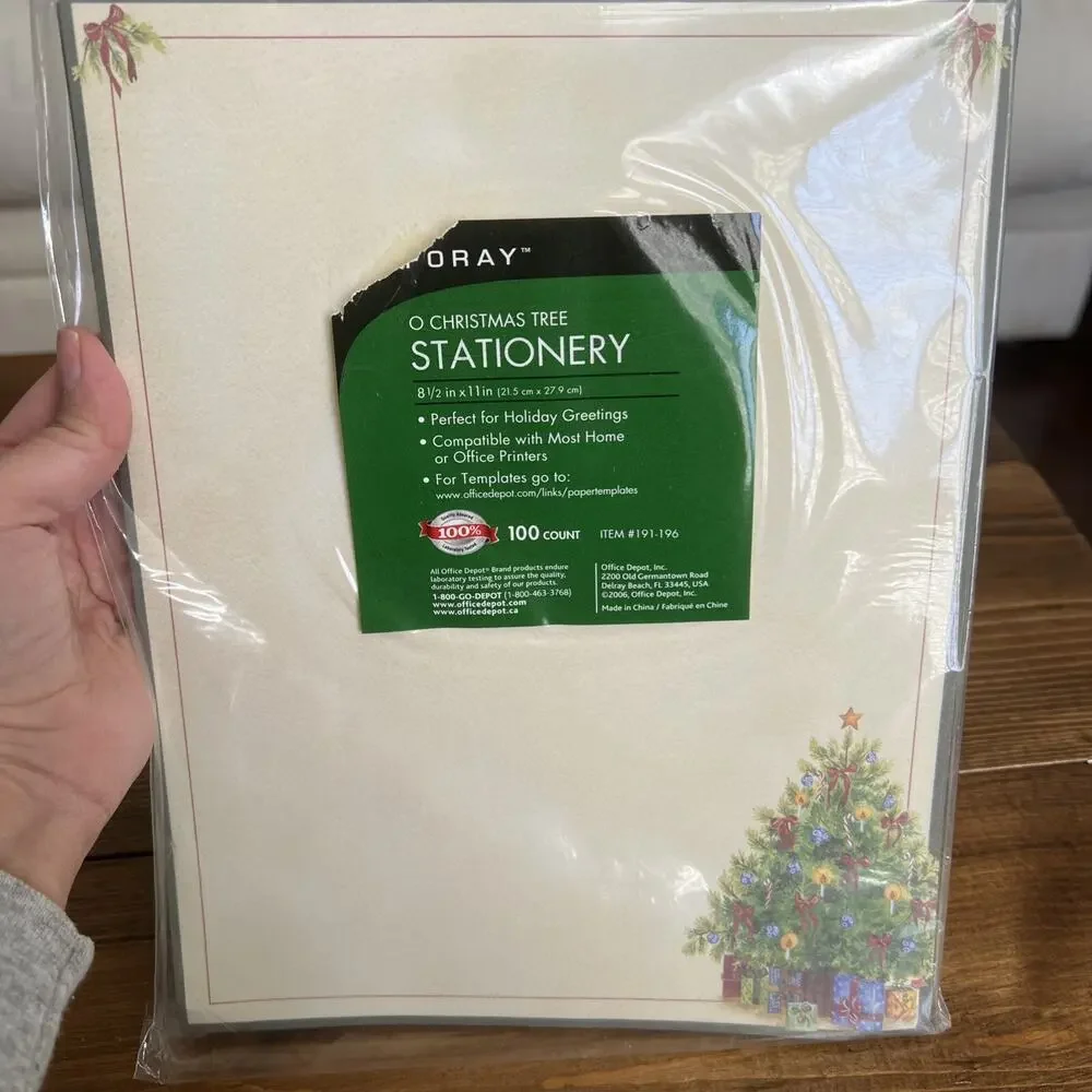 2006 Foray O Christmas Tree Stationary Item 191-196 54 Out Of 100 Count